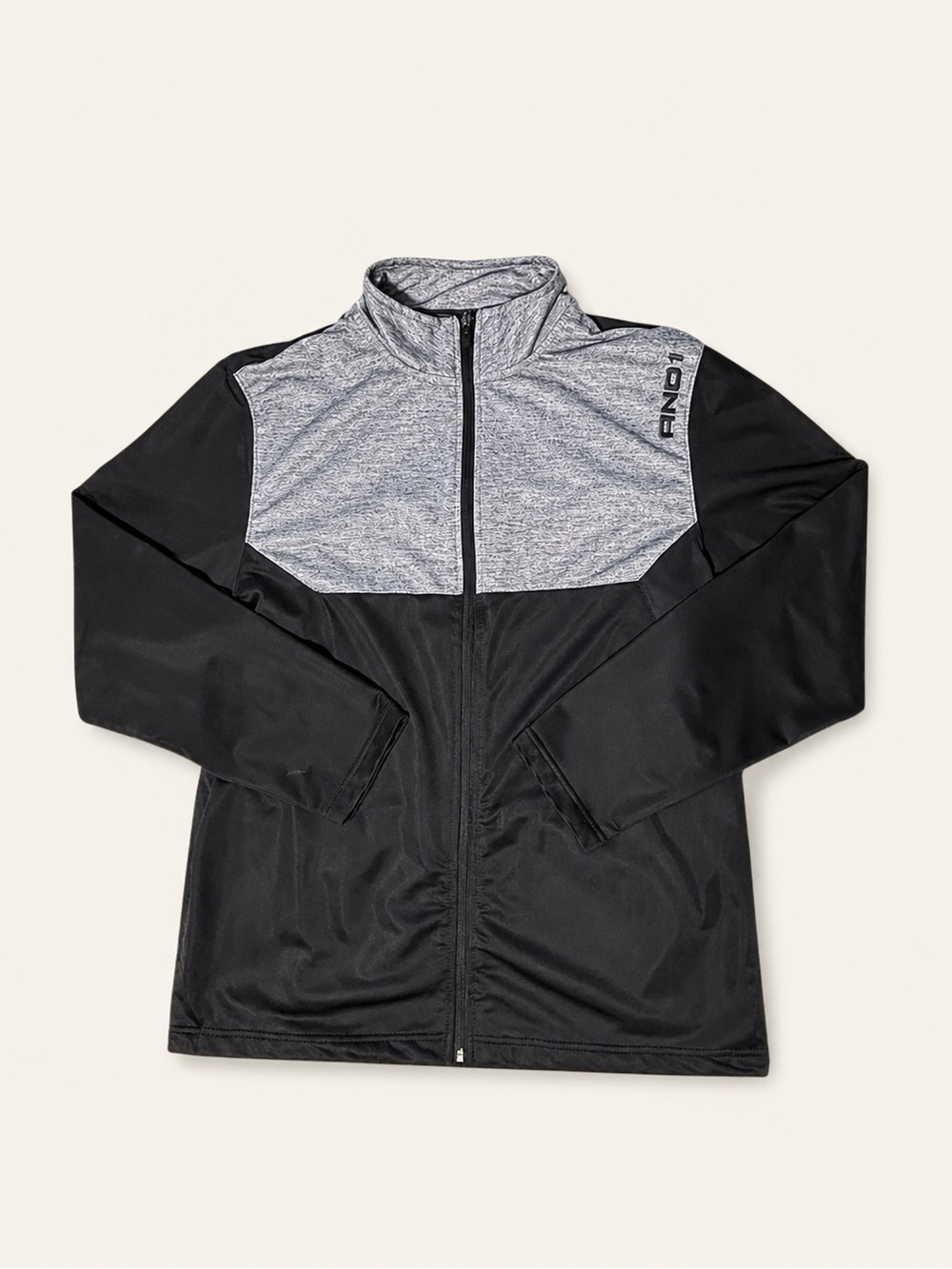 AND1 Black and Gray Full-Zip Jacket Size XL